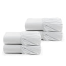 Kit 4 Lençóis King com Elástico 180 Fios Profissional 2,05x1,95x40 cm