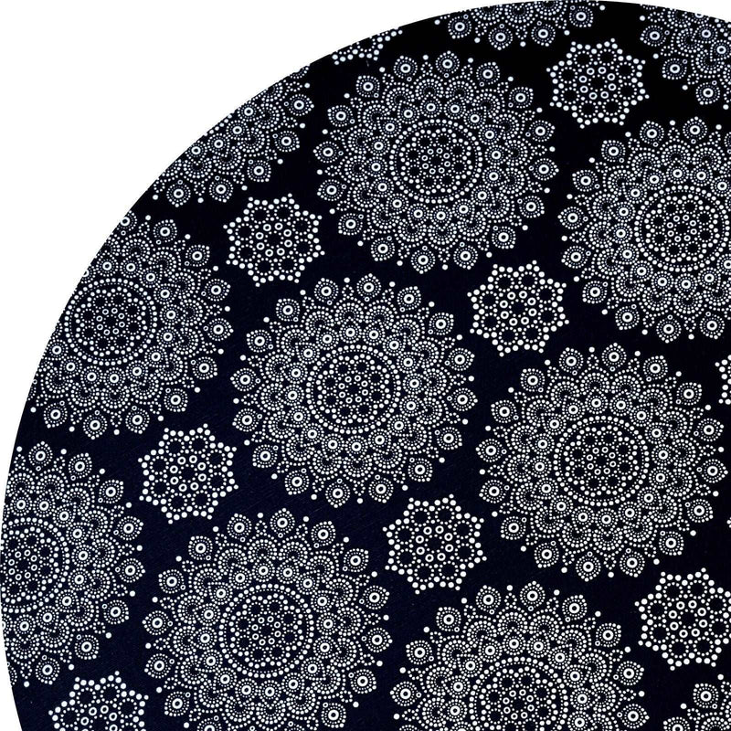 Kit 4 Capas para Sousplat Mandala Black Charlô 35cmx35cm