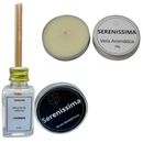 Kit 12 Pcs 30ml Mini Glass Diffuser and 20g Mini Tin Candle Luz & Aroma Premium Sereníssima