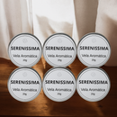 Kit 6 Pcs Mini Customizable Sereníssima Scented Candle 20g Coconut Wax Tin