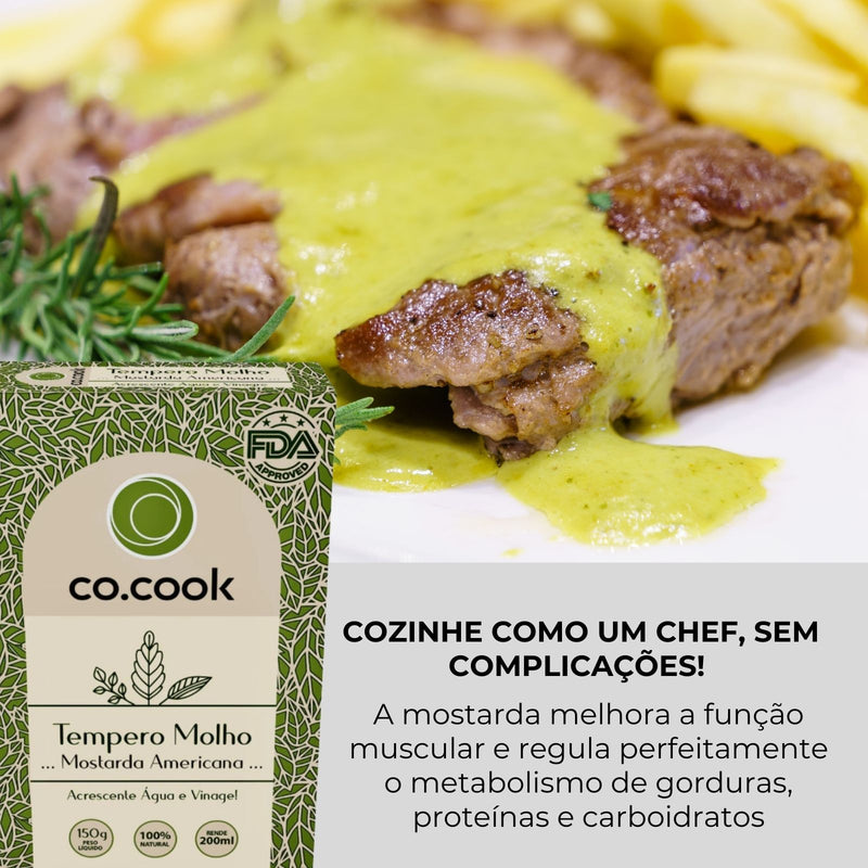 CoCook Caixa 20 Pack Molho Natural Mostarda Americana 150g