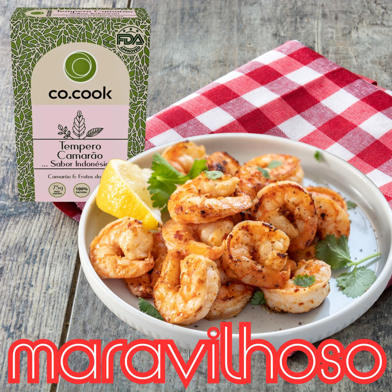 Tempero Funcional 100% Natural CoCook Camarão Sabor Indonésia 75g
