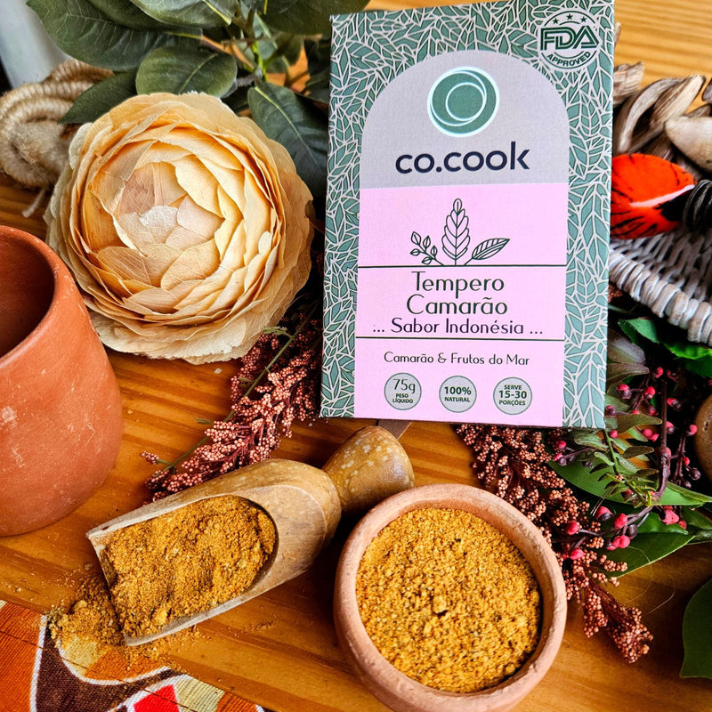 Tempero Funcional 100% Natural CoCook Camarão Sabor Indonésia 75g