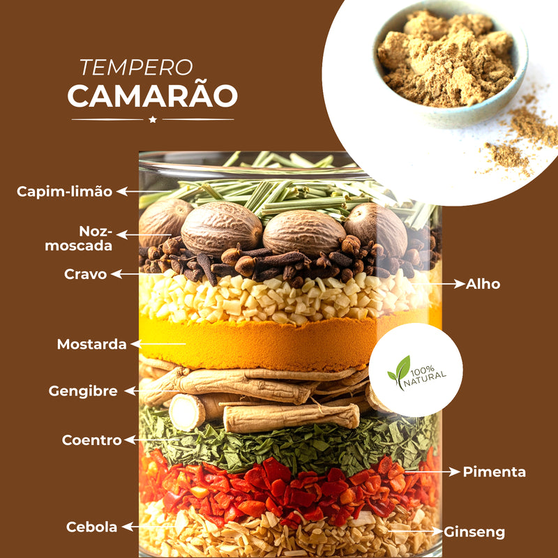 Kit 3 Temperos Funcionais Co.Cook – Camarão, Peixe e Cuscuz Marroquino | 100% Natural, Zero Glúten, Zero Lactose, Zero Conservantes, Zero Corantes, Zero Sódio