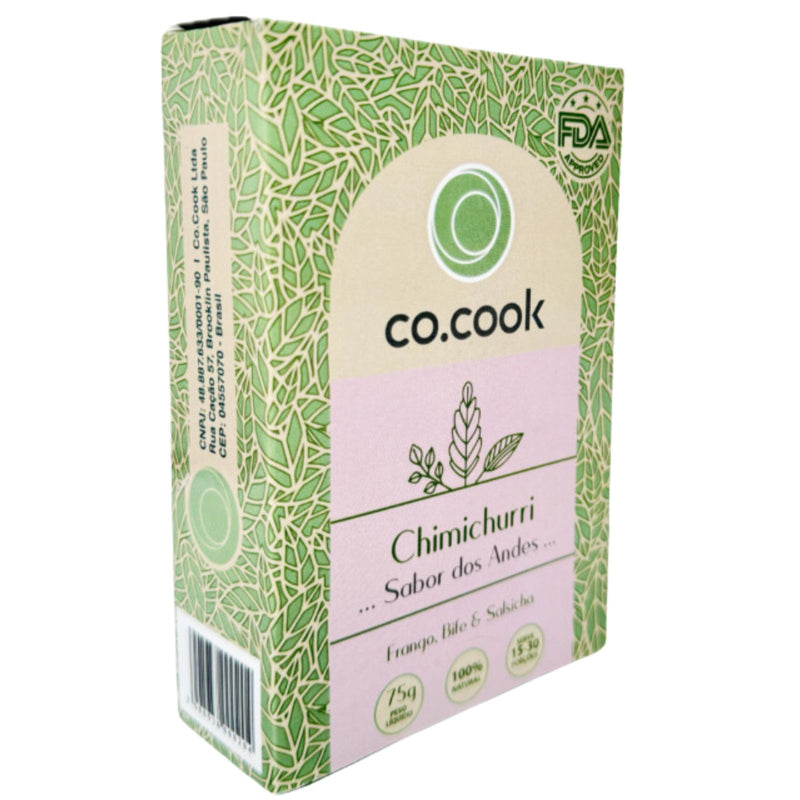 CoCook Caixa 10 Especiaria 100% Natural Tempero Chimichurri Sabor Andes 75g