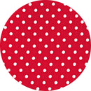 Kit 4 Capas para Sousplat Poá Vermelho Branco 35cmx35cm