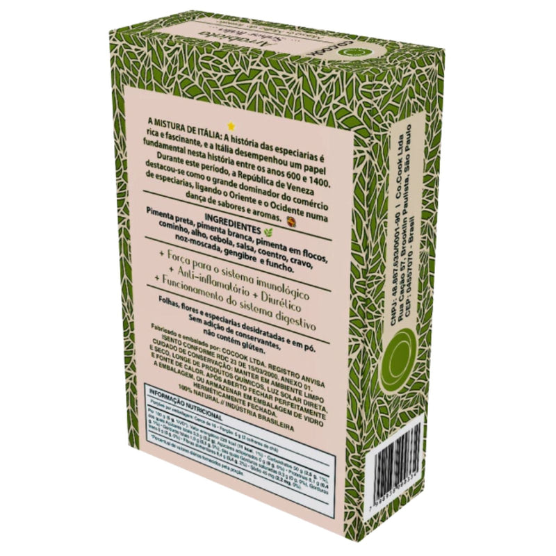 CoCook Especiaria Natural Tempero Arrabiata Sabor Itália 75g