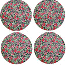 Kit 4 Capas para Sousplat Floral Romance Charlô 35cmx35cm