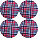 Kit 4 Capas para Sousplat Xadrez Sol da Noite 35cmx35cm