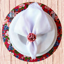 Kit 4 Porta Guardanapo Mimosa Flor Crisântemo