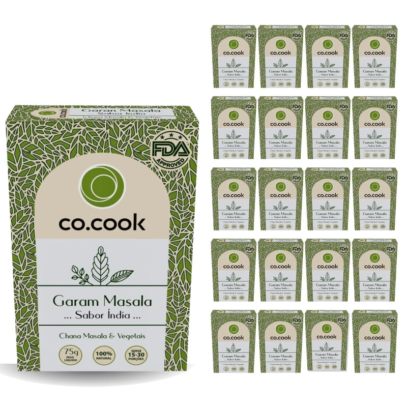 CoCook Caixa 20 Pack Especiaria 100% Natural Garam Masala 75g