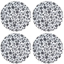 Kit 4 Capas para Sousplat Floral Black 35cmx35cm