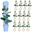 Kit 6 ou 12 Porta Guardanapo Tropical Eucalipto de Folhas Verdes