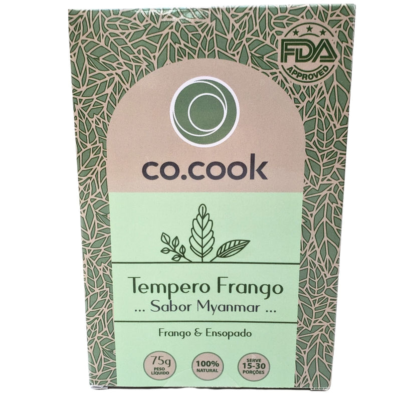 CoCook Caixa 20 100% Natural Tempero Frango Sabor Myanmar 75g