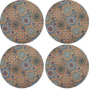 Kit 4 Capas para Sousplat Mandala Psico Charlô 35cmx35cm