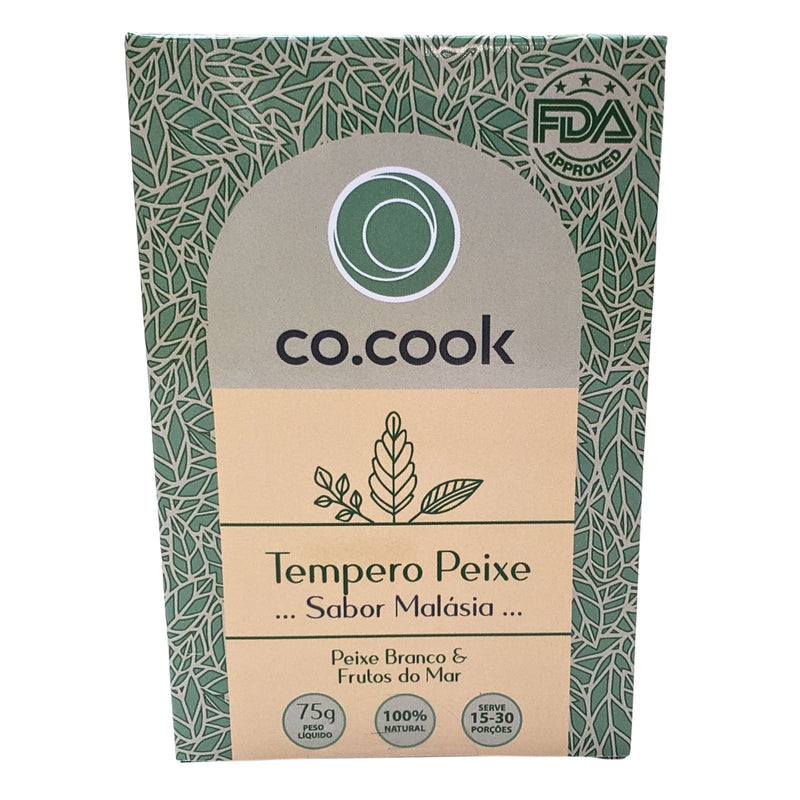 CoCook - Masala Especiaria 100% Natural Tempero Peixe Sabor Malásia 75g