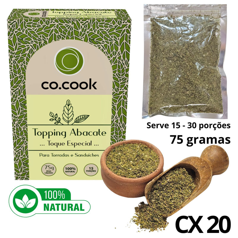 CoCook Caixa 20 Pack Molho Natural Torrada Sanduiche Abacate 75g