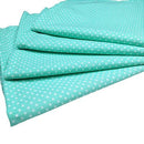 Kit 4 Guardanapos de Tecido Algodão Poá Verde Água 39cmx39cm