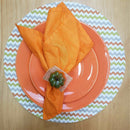 Kit 4 Capas para Sousplat Pintura ZigZag da Charlô III 35cm x35cm