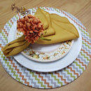 Kit 4 Capas para Sousplat Pintura ZigZag da Charlô III 35cm x35cm