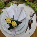 Kit 4 Porta Guardanapo Mimosa Flor Crisântemo
