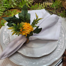 Kit 4 Porta Guardanapo Mimosa Flor Crisântemo
