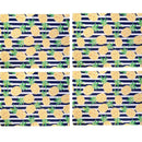 Kit 4  Jogos Americanos Impermeável Abacaxi Vitral 43cmx34cm