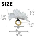 Kits 10, 20, 40 Porta Guardanapos Flor Crisântemo Branco Neve Casamento