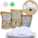 Kits 10, 20, 40 Porta Guardanapos Flor Crisântemo Branco Neve Casamento