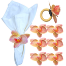 Kit 6 Porta Guardanapos Luxo Orquídea Amarela