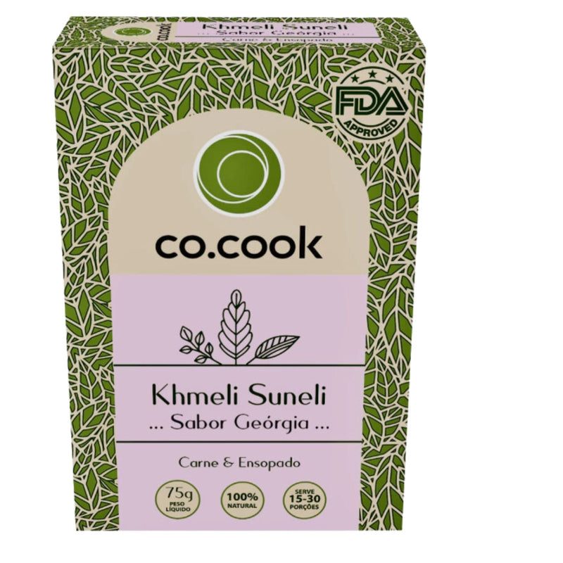 CoCook Caixa 20 Pack Especiaria Natural Tempero Khmeli Suneli Sabor Georgia 75g