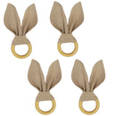 Porta Guardanapo 3 em 1 Ecofun Páscoa Orelha Coelho Laço Gravata Mascavo