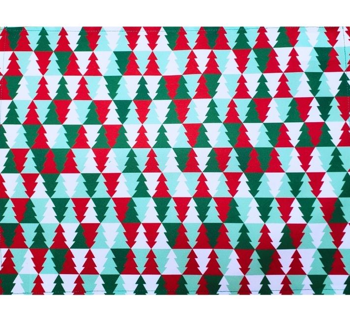 Kit 4 Jogos Americanos Ladrilho Árvore de Natal  Impermeável 43CMX34CM
