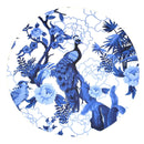 Kit 4 Capas para Sousplat Pavão Azul 35cmx35cm