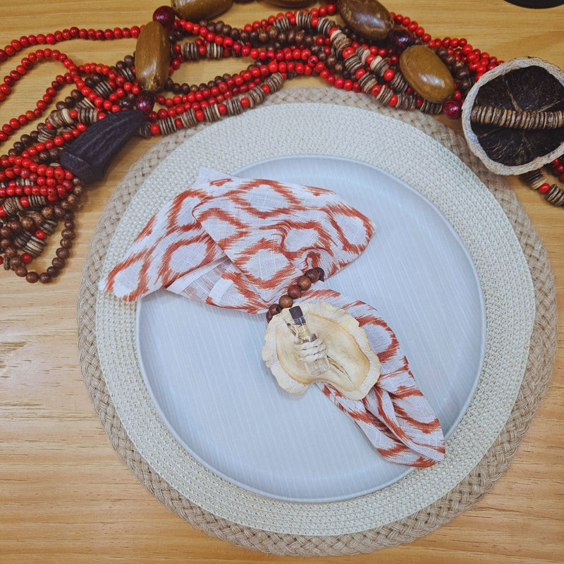 Biojoia Colar Decorativo de Mesa Fazenda de Coco e Açaí Feito à Mão