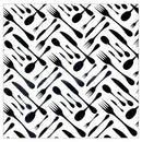 Kit 4 Guardanapos de Tecido Gourmet Talheres 40cmx40cm