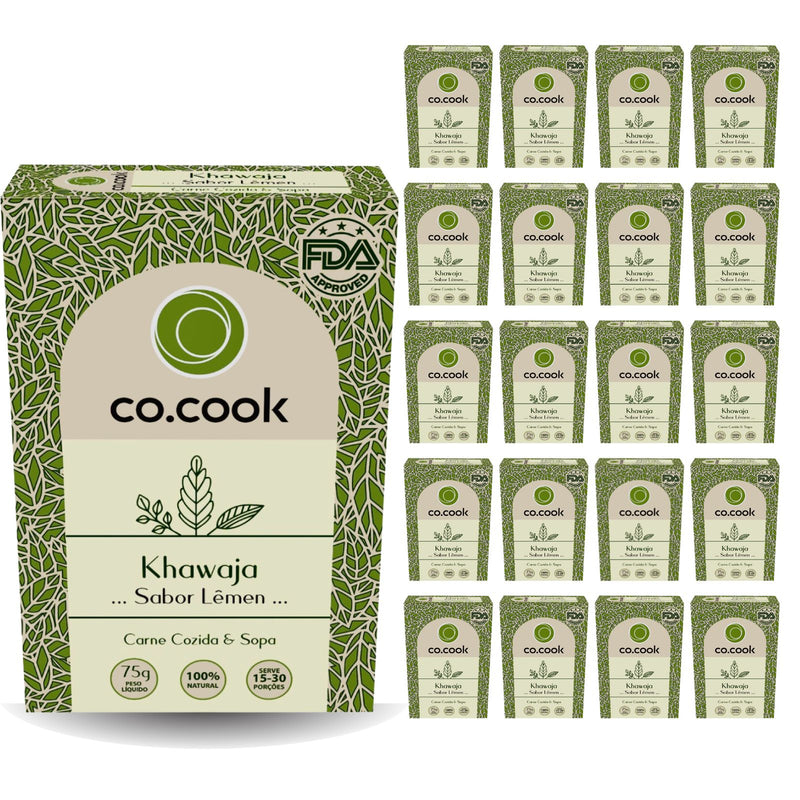 CoCook Caixa 10 Pack Especiaria 100% Natural Tempero Khawaja Sabor Lêmen 75g