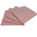 Kit 4 Guardanapos de Tecido Algodão Listrado Vermelho 39cmx39cm