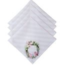 Set of 4 Easter Napkins with Vintage Floral Bird Design by Charlô, 40cm x 40cm