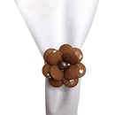 Kit 4 Porta Guardanapo Flor Delicada Marrom da Charlô