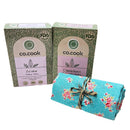 CoCook Kit Trio Presente Tempero Carne Chimichurri Za'atar com Jogos Americanos