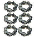 Kit 6 de Argolas de Guardanapo Halloween Neurônios Cinza Preto