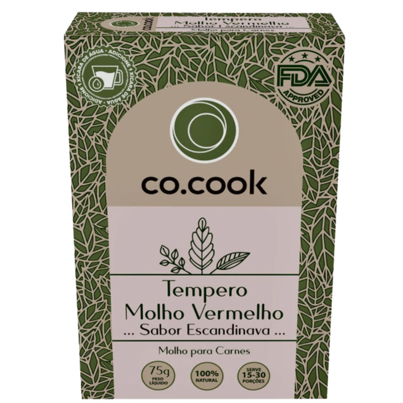 CoCook Caixa 20 Especiaria Natural Tempero Molho Vermelho Sabor Escandinava 75g