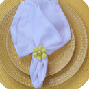 Kit 4 Porta Guardanapo Flor Delicada Amarelo da Charlô