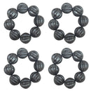 Maison Charlo Kit 4 Argolas de Guardanapos Mística do Oriente Cinza