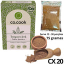 CoCook Caixa 20 Pack Especiaria Natural Tempero Jerk Sabor Jamaica 75g