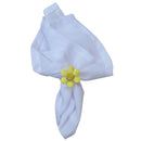 Kit 4 Porta Guardanapo Flor Delicada Amarelo da Charlô