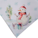 Kit 4 Guardanapos de Tecido Boneco de Neve Branco 40cmx40cm