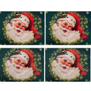 Kit 4 Jogos Americanos Impermeável Papai Noel Verde 43CMX34CM