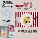 CoCook Kit Trio Presente Páscoa Tempero Frango Peixe Porta Guardanapo 4 em 1